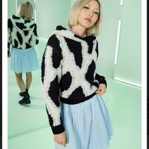 NWT Sandy Liang x Target leopard print sherpa hoodie / Size XS